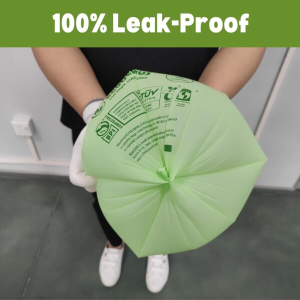 1.6 Gallon 100% Compostable Handle Ties Food Scrap Bags (120 ct.) - Image 5