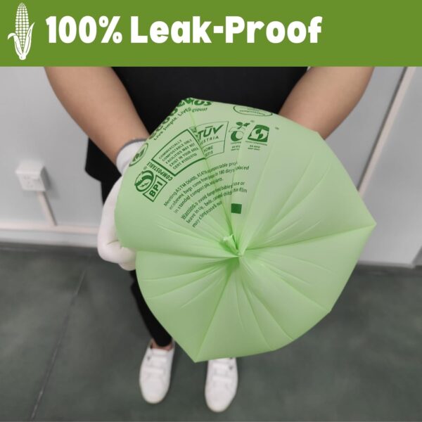 2.6 Gallon 100% Compostable Flat Top Food Scrap Bags (125 ct.) - Image 7