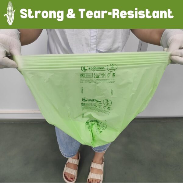 2.6 Gallon 100% Compostable Flat Top Food Scrap Bags (125 ct.) - Image 6