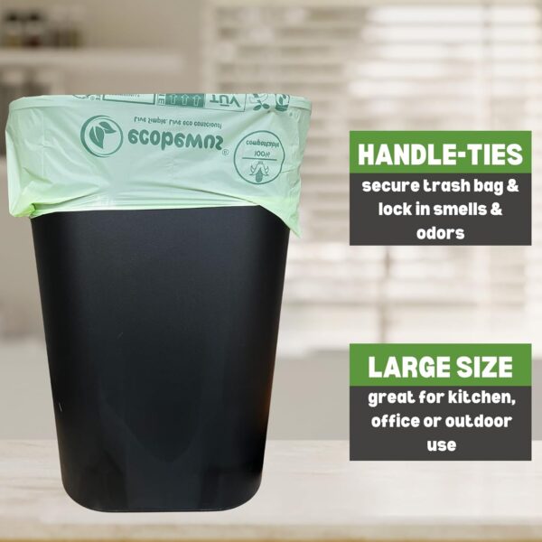 13 Gallon 100% Compostable Tall Kitchen Food Scrap Bags (35 ct.) - Image 4