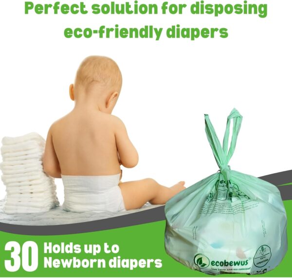 2.6 Gallon 100% Compostable Handle Ties Food Scrap Bags (110 ct.) - Image 5
