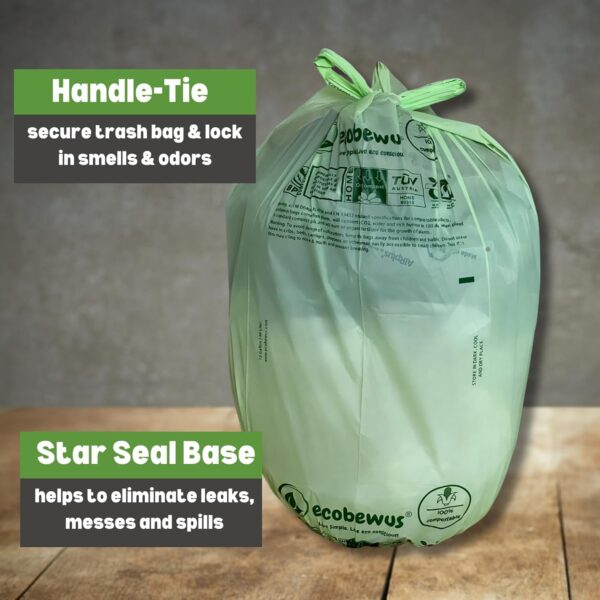 13 Gallon 100% Compostable Tall Kitchen Food Scrap Bags (35 ct.) - Image 2