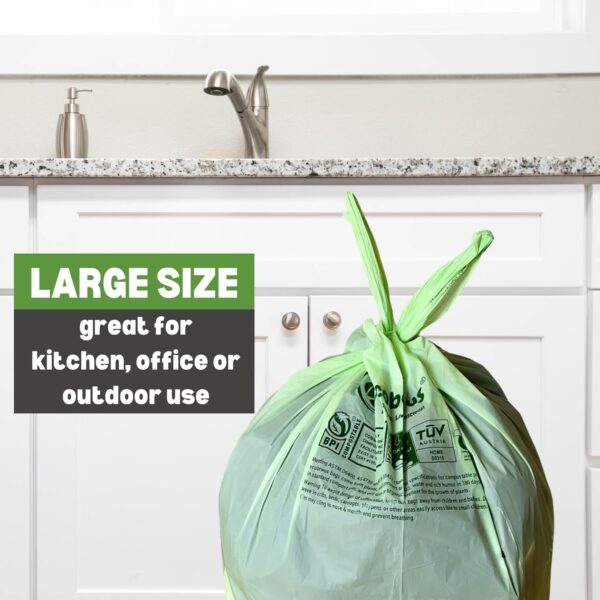 13 Gallon 100% Compostable Tall Kitchen Food Scrap Bags (35 ct.) - Image 7