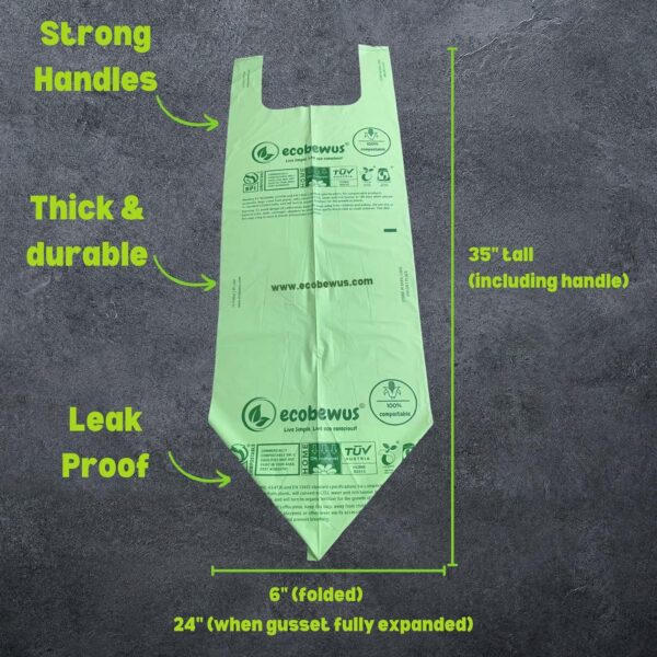 13 Gallon 100% Compostable Tall Kitchen Food Scrap Bags (35 ct.) - Image 5